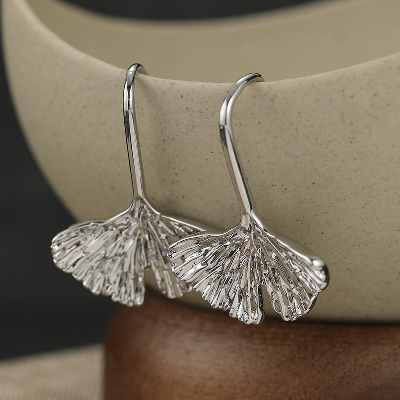 Women's Unique Ginkgo Leaf Earrings — Ideal Gift for Her